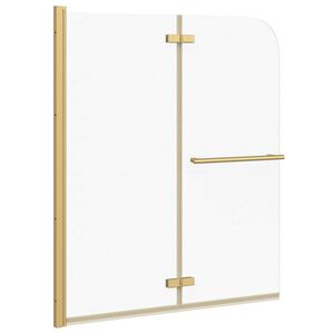 vidaXL Faltbare Duschkabine 2 Paneele ESG 120 x 140 cm