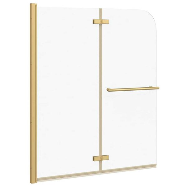 vidaXL Faltbare Duschkabine 2 Paneele ESG 120 x 140 cm