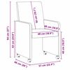 vidaXL Esszimmerst&uuml;hle mit Rollen 2 pcs Braun 57 x 66 x 94 cm