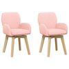 vidaXL Drehstuhl Esszimmer 2 stk. Boucl&eacute; Rosa 54 x 58 x 87 cm