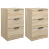 vidaXL Nachttische 2 Stk. Sonoma-Eiche 40x36x65 cm