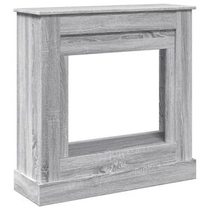 vidaXL Kaminumrandung Grau Sonoma 90x30x90 cm Holzwerkstoff