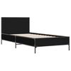 vidaXL Bettgestell Schwarz 75x190 cm Holzwerkstoff und Metall