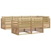 vidaXL Outdoor-Sofagarnitur mit Kissen 7 pcs Wei&szlig; und Beige Polyester