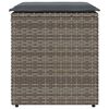 vidaXL Gartenhocker mit Kissen 2 Stk. Grau 40x40x43 cm Poly Rattan
