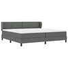 vidaXL Boxspringbett mit Matratze Dunkelgrau 200 x 200 cm Stoff