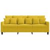vidaXL 3-Sitzer-Sofa Gelb 180 cm Samt
