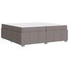 vidaXL Bettrahmen mit Matratze Taupe 200 x 200 cm Stoff