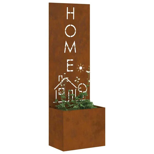 vidaXL Garten Sichtschutz-Leinwand Rostig 50 x 140 cm Wetterfeststahl