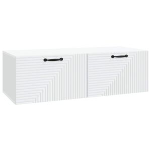 vidaXL Wandmontierter TV-Schrank Wei&szlig; 98 x 41 x 30 cm Holzwerkstoff