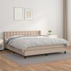 vidaXL Boxspringbett Matratze Cappuccino-Braun 160x200 cm Kunstleder