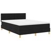 vidaXL Boxspringbett mit Matratze Schwarz 160 x 200 cm Stoff
