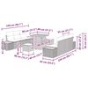 vidaXL Gartensofa-set mit Kissen mit Speicher 9 pcs Beige Poly Rattan