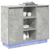 vidaXL LED-Sideboard Beton Grau 90 x 32 x 75 cm Holzwerkstoff