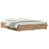 vidaXL Bettrahmen Artisan-Eiche 180 x 200 cm Holzwerkstoff