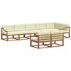 vidaXL Outdoor-Sofagarnitur 8 stk. Natur und Creme