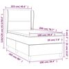 vidaXL Boxspringbett mit Matratze Schwarz 100x200 cm Samt