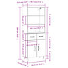 vidaXL Highboard Grau Sonoma 69,5x34x180 cm Holzwerkstoff
