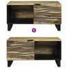 vidaXL Couchtisch Braun und Schwarz 80 x 50 x 40 cm Massivholz Akazie