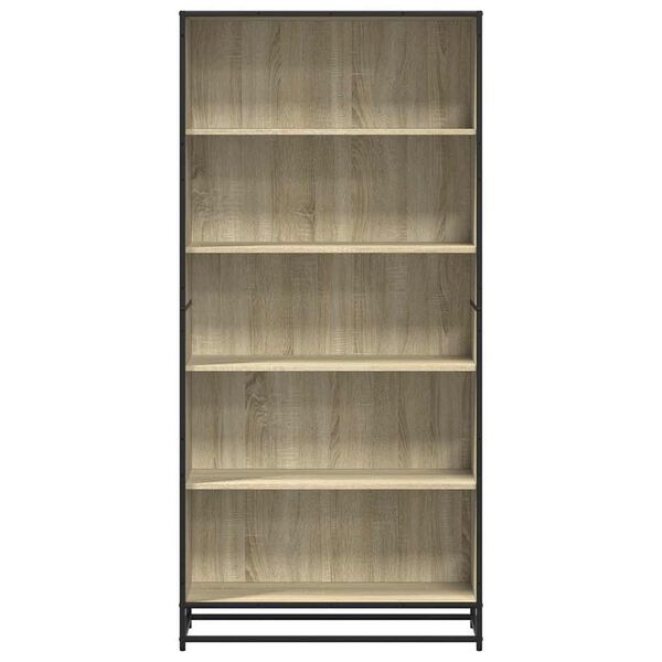 vidaXL B&uuml;cherregal Sonoma-Eiche 80,5x35x170,5 cm Holzwerkstoff