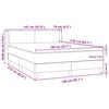 vidaXL Boxspringbett mit Matratze Dunkelblau 140x210 cm Samt
