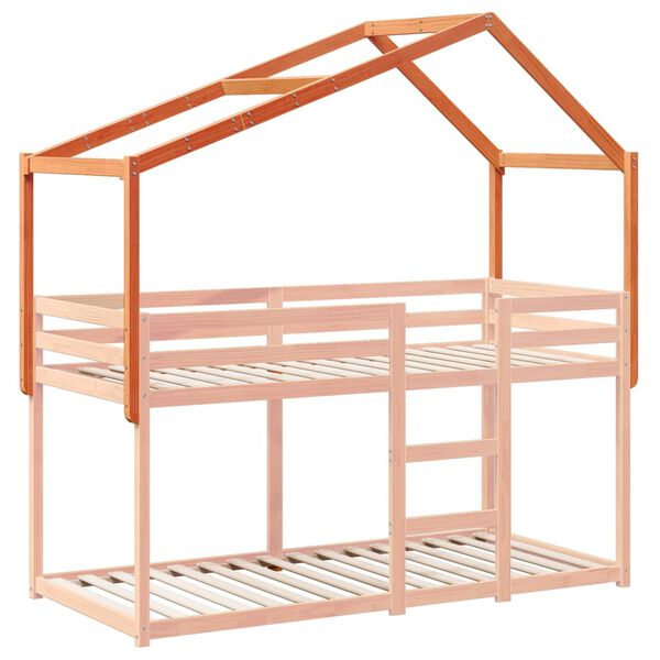 vidaXL Dach f&uuml;r Kinderbett Wachsbraun 213x95,5x144,5 cm Massivholz