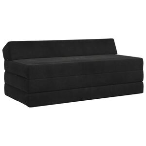 vidaXL Klappsofa Bett Schwarz 120 x 60 x 49 cm Stoff