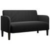 vidaXL Zweisitzer-Sofa Schwarz 109 cm Samt