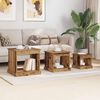vidaXL Couchtisch 3 pcs Altholz Holzwerkstoff
