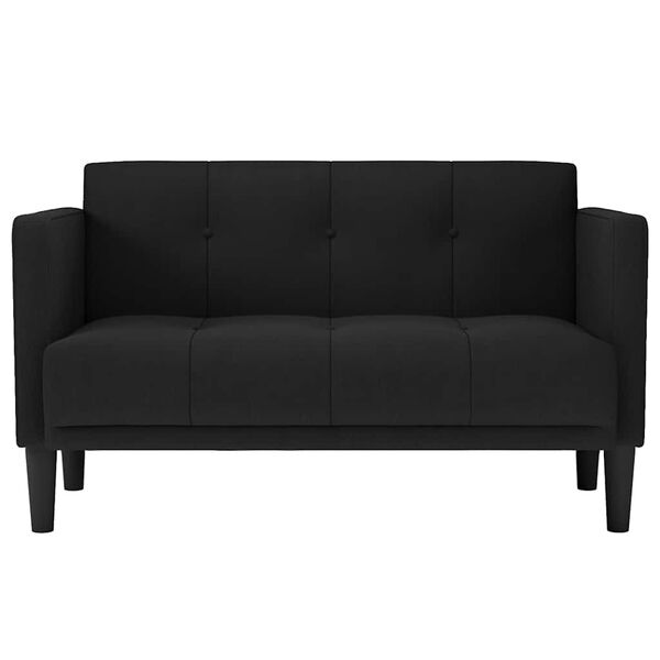 vidaXL Zweisitzer-Sofa Schwarz 111 cm Stoff