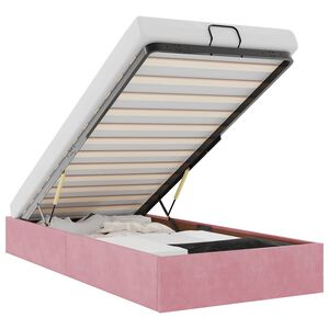 vidaXL Ottoman-Bett ohne Matratze Rosa 90x190 cm Samt