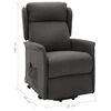 vidaXL Aufstehsessel Dunkelgrau Stoff