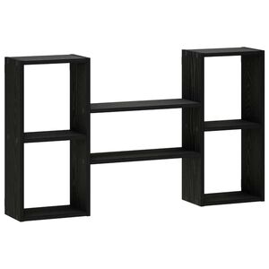 vidaXL Wandregal Schwarz Eichen-Optik 102 x 17 x 59 cm Holzwerkstoff