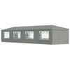 vidaXL Party-Zelt 1200 x 300 x 255 cm Hellgrau PE und Stahl