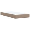 vidaXL Boxspringbett mit Matratze Cappuccino-Braun 90x200cm Kunstleder