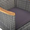 vidaXL 11-tlg. Garten-Essgruppe Poly Rattan Grau