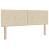 vidaXL Boxspringbett mit Matratze Creme 190 x 140 cm Stoff