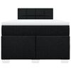 vidaXL Boxspringbett mit Matratze Schwarz 120x190 cm Stoff