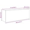 vidaXL Bad-Wandschrank Schwarz 80x25x30 cm Holzwerkstoff