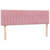 vidaXL Boxspringbett mit Matratze Rosa 160x220 cm Samt