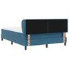 vidaXL Boxspringbett mit Matratze Dunkelblau 140 x 190 cm Samt