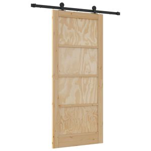 vidaXL Schiebet&uuml;r ORKDAL 86 x 198,5 cm Massives Kiefernholz Natur