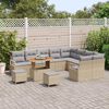 vidaXL Garten-Sofa-Set mit Kissen mit Kissen 12 pcs Beige und Hellgrau