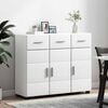 vidaXL Sideboard mit Regal Wei&szlig; 88,5 x 30,5 x 73 cm Holzwerkstoff