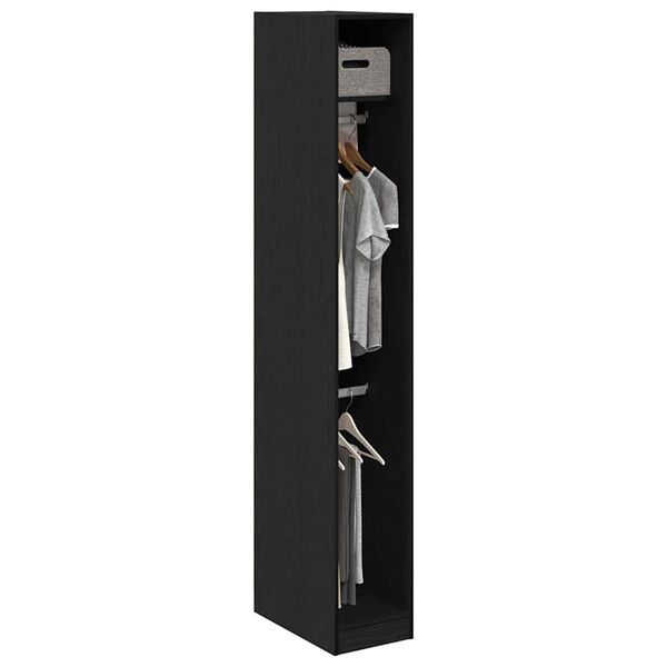 vidaXL Kleiderschrank Schwarz Eichen-Optik 30 x 50 x 200 cm