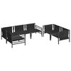vidaXL Garten-Sofa-Set mit Kissen 6 pcs Anthrazit Stahl