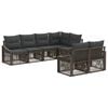 vidaXL Gartensofa-set 7 stk. 7-Sitzanzahl Grau Poly-Rattan