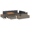 vidaXL Gartensofa-set mit Kissen 13 pcs Grau