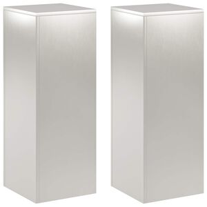 vidaXL Pflanzenst&auml;nder 2 pcs Silber 30 x 30 x 80 cm Stahl