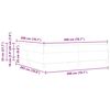 vidaXL Bettrahmen mit Matratze Grau 200 x 200 cm Stoff
